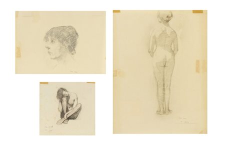 AUTORE NON IDENTIFICATO - LOTTO COMPOSTO DA N. 3 DISEGNI .