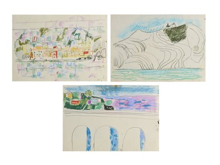 PAULUCCI ENRICO (1901 - 1999) - LOTTO COMPOSTO DA N.3 DISEGNI .