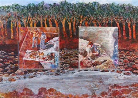 CARROLL ROBERT (n. 1934) - DIMENSIONE IN SOSPESO, LA RIVA.