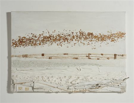 MARELLA MATTEO (n. 1972) - *ESSENZA DI ORIZZONTE IN BIANCO E ORO .