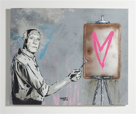 SIGNED MART (n. 1988) - MODERN EN PLEIN AIR (PICASSO VERSION).