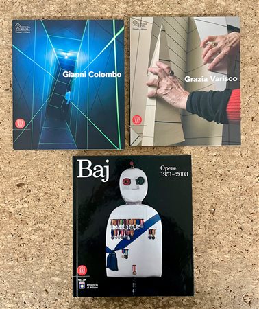ENRICO BAJ, GIANNI COLOMBO E GRAZIA VARISCO - Lotto unico di 3 cataloghi