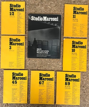 STUDIO MARCONI, MILANO - Lotto unico di 8 cataloghi/notiziari editi dalla Galleria