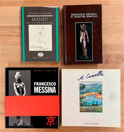 FRANCESCO MESSINA, MICHELE CASCELLA E GIACOMO MANZÙ - Lotto unico di 4 cataloghi