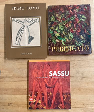 ALIGI SASSU, DOMENICO PURIFICATO E PRIMO CONTI - Lotto unico di 3 cataloghi