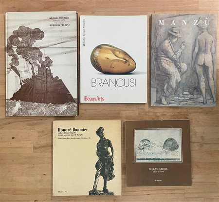 GIACOMO MANZÙ, ZORAN MUSIC E VALERIANO TRUBBIANI - Lotto unico di 5 cataloghi