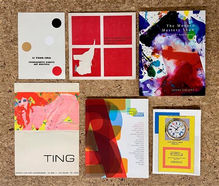 COLLETTIVE D'ARTE INTERNAZIONALE - Lotto unico di 4 cataloghi e 2 pieghevoli