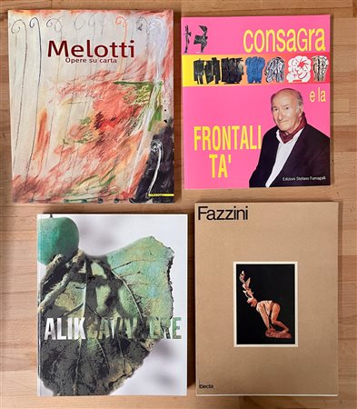 SCULTURA ITALIANA DEL XX SECOLO (MELOTTI, CAVALIERE, CONSAGRA E FAZZINI) - Lotto unico di 4 cataloghi