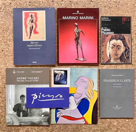 MARINO MARINI E PABLO PICASSO - Lotto unico di 4 cataloghi e 3 pieghevoli