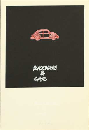 FABIO DE POLI, Blackboard & car, 1976