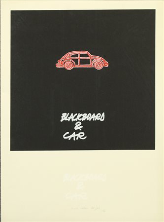 FABIO DE POLI, Blackboard & car, 1976