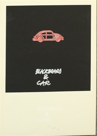 FABIO DE POLI, Blackboard & car, 1976