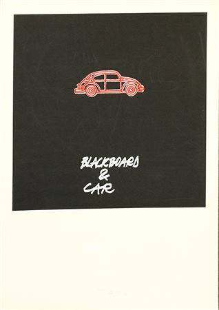 FABIO DE POLI, Blackboard & car, 1976