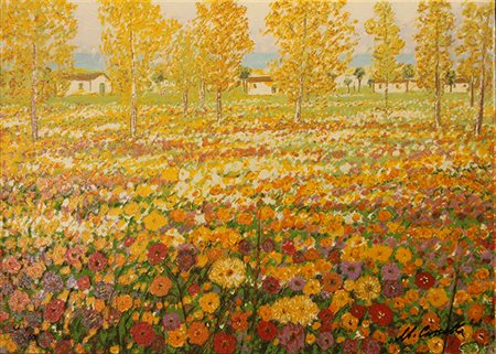 MICHELE CASCELLA, "Prato fiorito", 1984