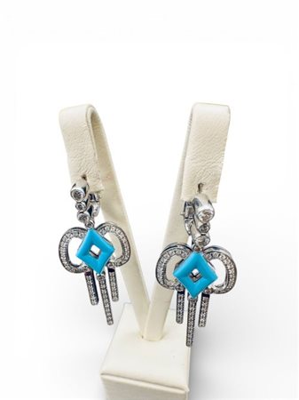 Orecchini oro bianco 18 kt