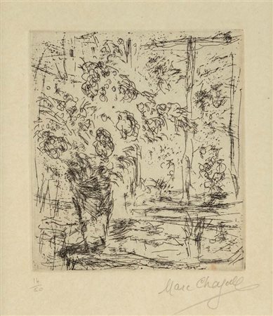 Marc Chagall (Lezna 1887 - San Paolo di Venza 1985) La Fenêtre de l'Atelier à...