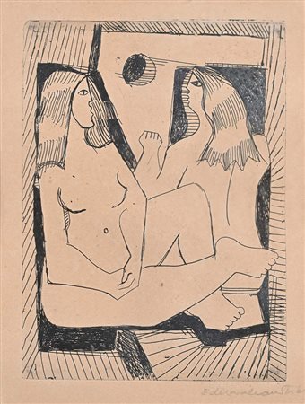 Emiliano Di Cavalcanti (Rio de Janeiro 1897 - Rio de Janeiro 1976) Nudi di...