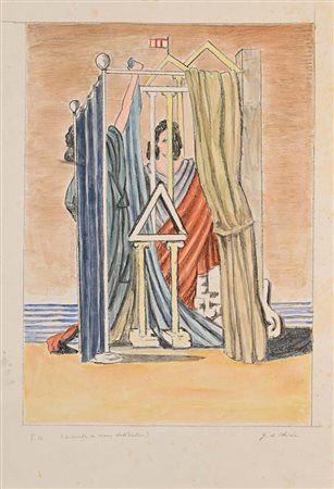 Giorgio De Chirico (Volo 1888 - Roma 1978) Le Vestali 1976 Firma e...
