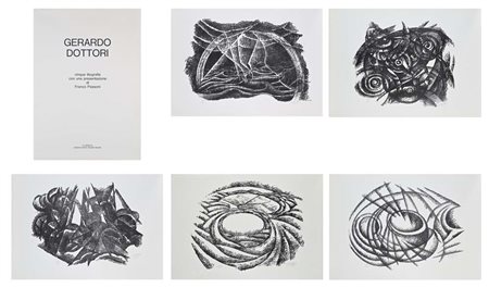 Gerardo Dottori (Perugia 1884 - Perugia 1977) Cinque Litografie con una...