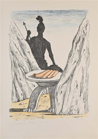 Giorgio De Chirico (Volo 1888 - Roma 1978) Le Termopili Firma, titolo e...
