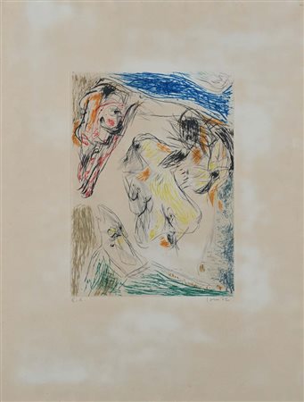 Asger Jorn (Jutland 1914 - Aarhus 1973) Euclide Coincé 1972 firma e...