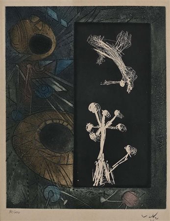 Sebastian Matta (Santiago Del Cile 1911 - Civitavecchia 2002) Les Voix 1964...