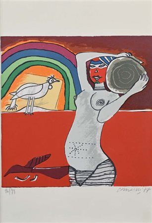 Guillaume Corneille (Liegi 1922 - Auver-Sur-Oise 2010) Senza titolo 1977...