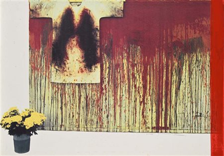 Hermann Nitsch (Camicione 1938 - Vienna 0) Senza titolo 1991 Firma e...