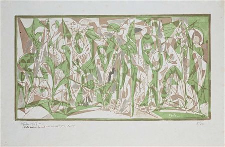 Mirko Basaldella (Udine 1910 - Cambridge 1969) Il Golgota 1947 Firma in...