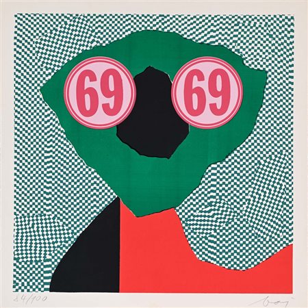 Baj Enrico (Milano 1924 - Vergiate 2003) Sessantanove - dalla cartella I Like...