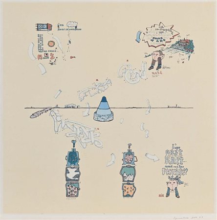 Gianfranco Baruchello (Livorno 1924 - Roma 2023) Senza titolo Firma e...