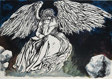 Renato Guttuso (Bagheria 1911 - Roma 1987) Angelo Firma e numerazione...