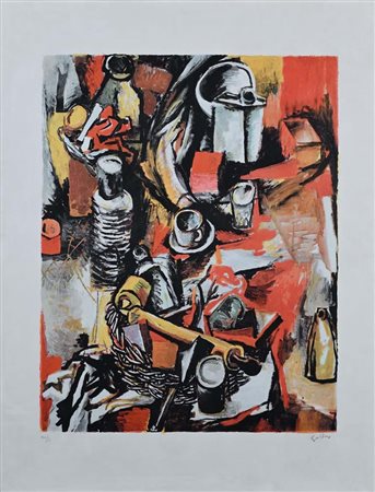 Renato Guttuso (Bagheria 1911 - Roma 1987) Natura morta esemplare XLI/L,...