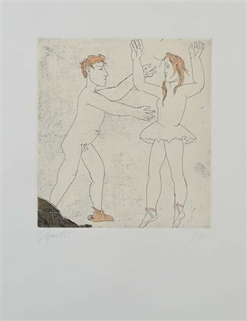 Giacomo Manzù (Bergamo 1908 - Roma 1991) Passo di danza 1 1974 Firma,...