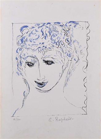 Antonietta Raphael Mafai (Kaunas 1895 - Roma 1975) Ritratto Firma e...