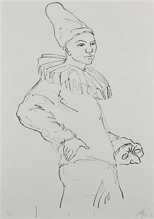 Corrado Cagli (Ancona 1910 - Roma 1976) Pulcinella 1974 Firma e numerazione...