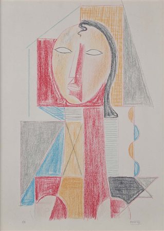 Mario Tozzi (Fossombrone 1895 - Saint-Jean-du-Gard 1979) Figura di donna...