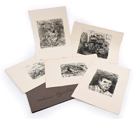 Antonio Ligabue (Zurigo 1899 - Gualtieri 1965) Lotto di 5 incisioni Lotto di...