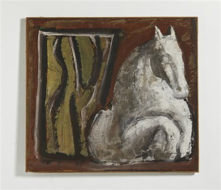 SIRONI MARIO (1885 - 1961) - COMPOSIZIONE CON CAVALLO (1940 ca).