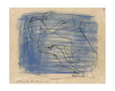 FONTANA LUCIO (1899 - 1968) - NUDO FEMMINILE.