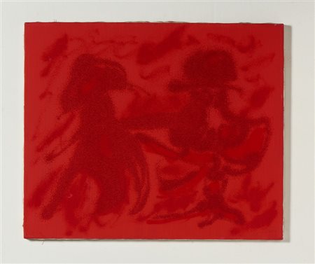 TURCATO GIULIO (1912 - 1995) - CANGIANTE ROSSO, PRIMI ANNI '80.