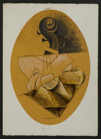 MONDINO ALDO (1938 - 2005) - DALLA SERIE OMAGGIO A BRAQUE: SONATE, ANNI 70.