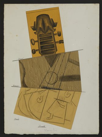 MONDINO ALDO (1938 - 2005) - DALLA SERIE OMAGGIO A BRAQUE: SONATE, ANNI'70.