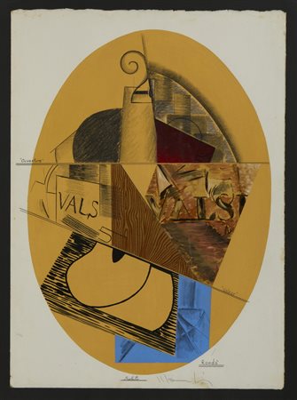 MONDINO ALDO (1938 - 2005) - DALLA SERIE OMAGGIO A BRAQUE: BALLETTO, ANNI'70.