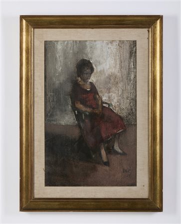 SUGHI ALBERTO (1928 - 2012) - RAGAZZA SEDUTA.