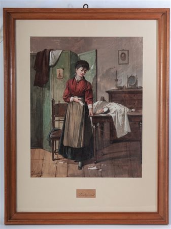  
"Tentazione" inizi XX secolo
Acquarello su carta, 49 x 39 cm