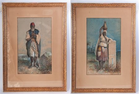  
Pastori Eritrei inizi XX secolo
disegni acquarellati su carta 46 x 28 cm