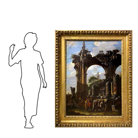 Francesco Maglioli (Napoli XVII secolo)  -  Capriccio architettonico, 17°  secolo