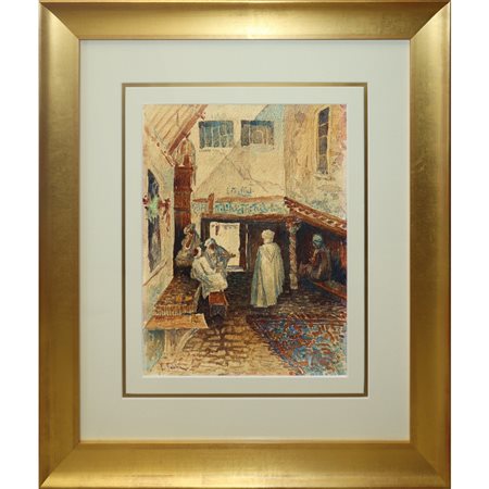 Fabio Fabbi (Bologna 1861 - Casalecchio di Reno 1945)  - Scena orientale