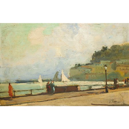 Giulio Francesco Petroni (1844 - 1923)  - Mare con personaggi